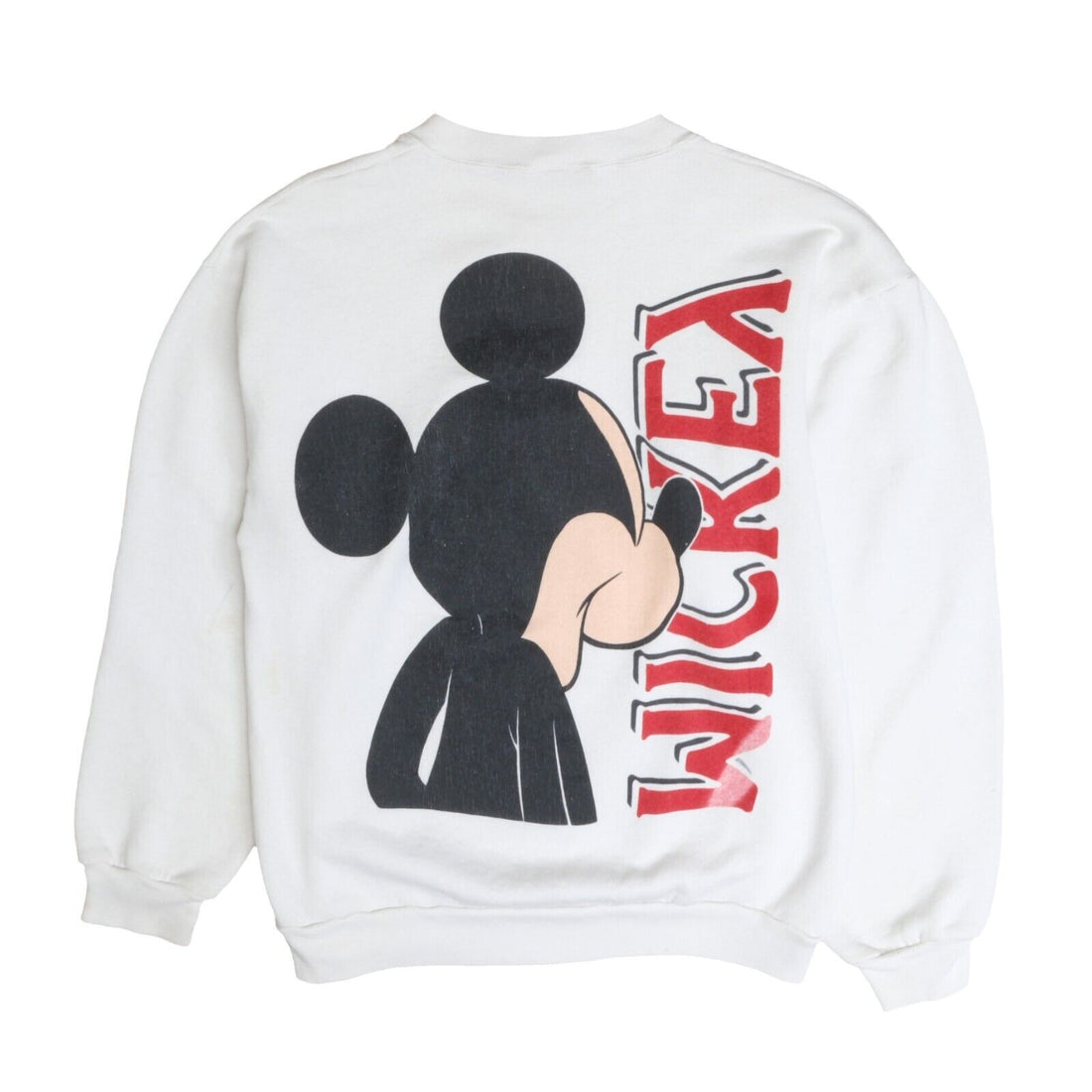 Vintage Mickey Mouse Sweatshirt Crewneck Size Large Disney Double Sided 90s