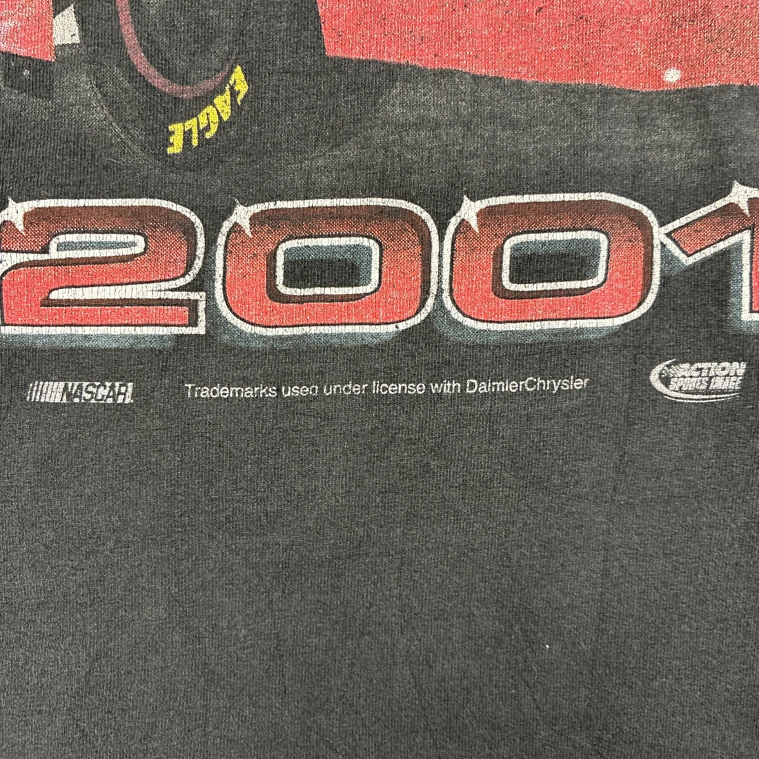 Vintage Let The Race Begin Dodge T-Shirt Size Large 2001 NASCAR