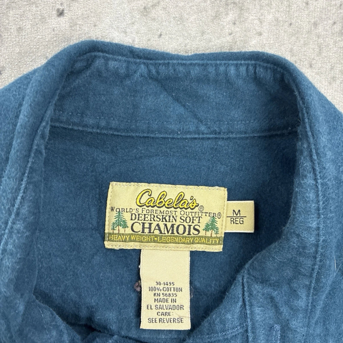 Vintage Cabela's Deerskin Soft Heavyweight Button Up Shirt Size Medium