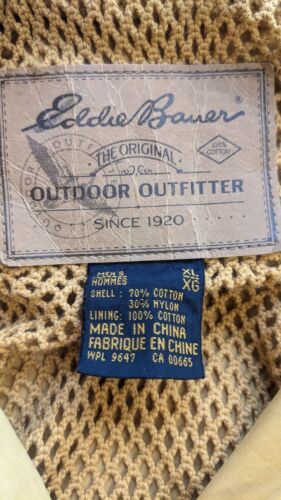 Vintage Eddie Bauer Light Jacket Size XL Yellow