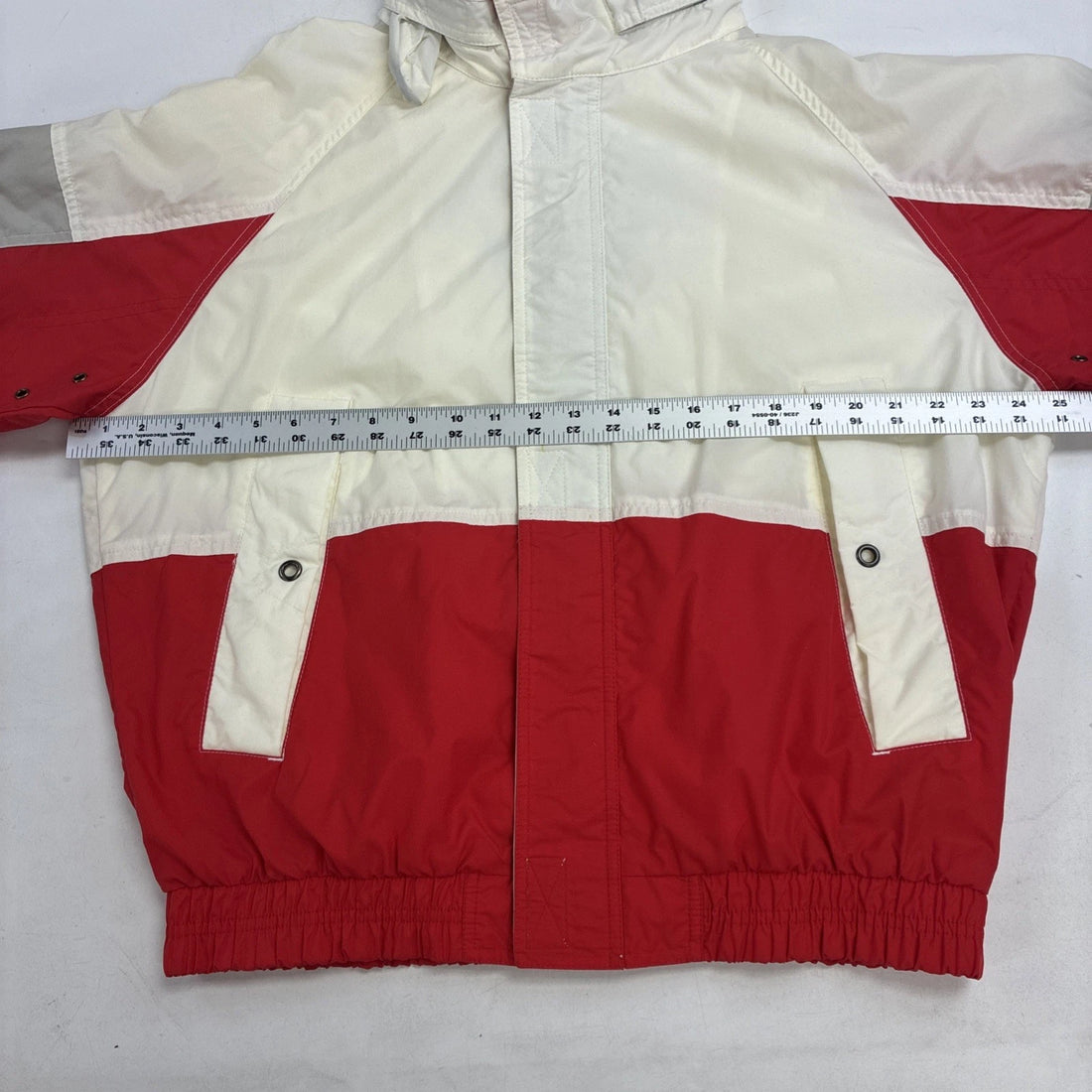 Vintage Adventure Gear Windbreaker Light Jacket Size Large Red White