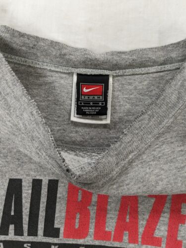 Vintage Portland Trailblazers Nike Sweatshirt Size Large Gray NBA