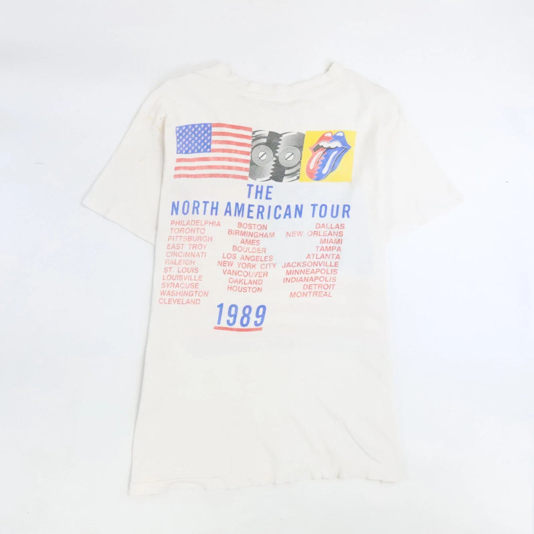Vintage The Rolling Stones Steel Wheels North American Tour Music T-Shirt XL 1989