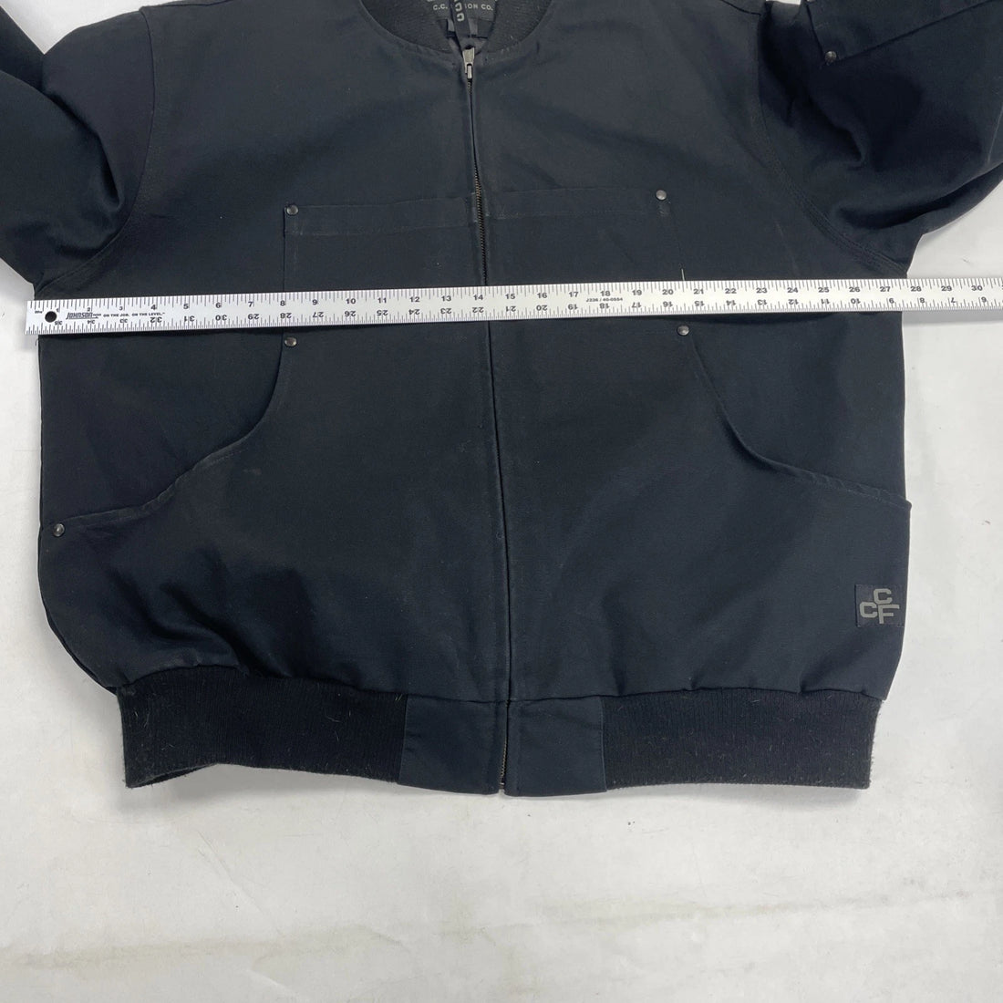 C.C. Filson Bomber Work Jacket Size XL Black CCF