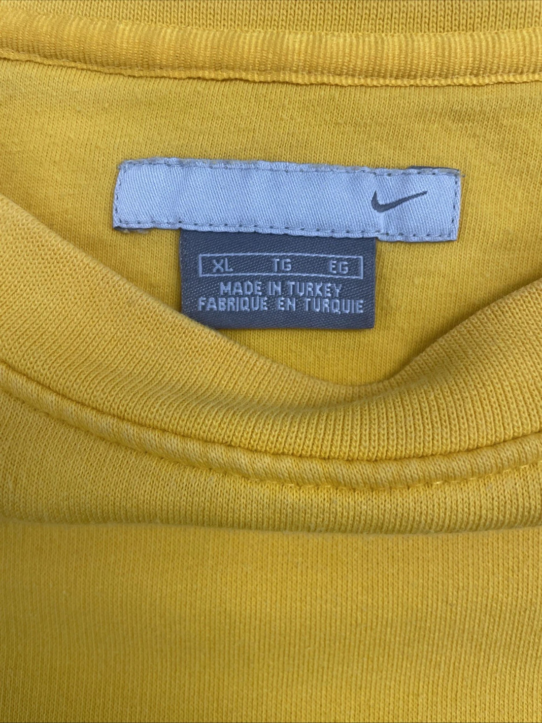 Vintage Nike Crewneck Sweatshirt Size XL Yellow Embroidered Swoosh