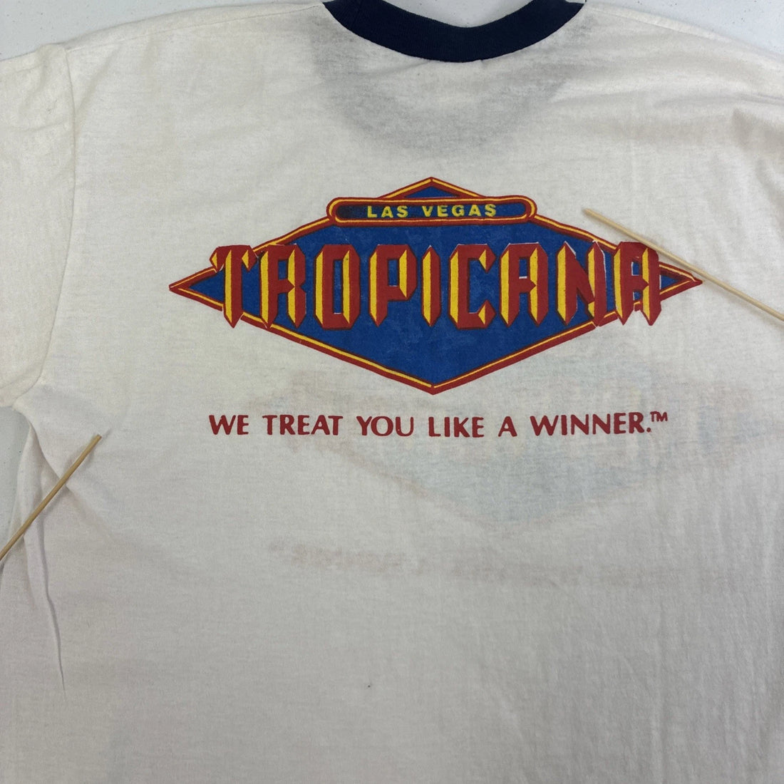 Vintage Tropicana Las Vegas Ringer T-Shirt Size Large 80s