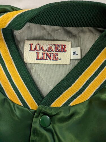 Vintage Green Bay Packers Green Satin Bomber Jacket Lrg Locker Room Made in  USA