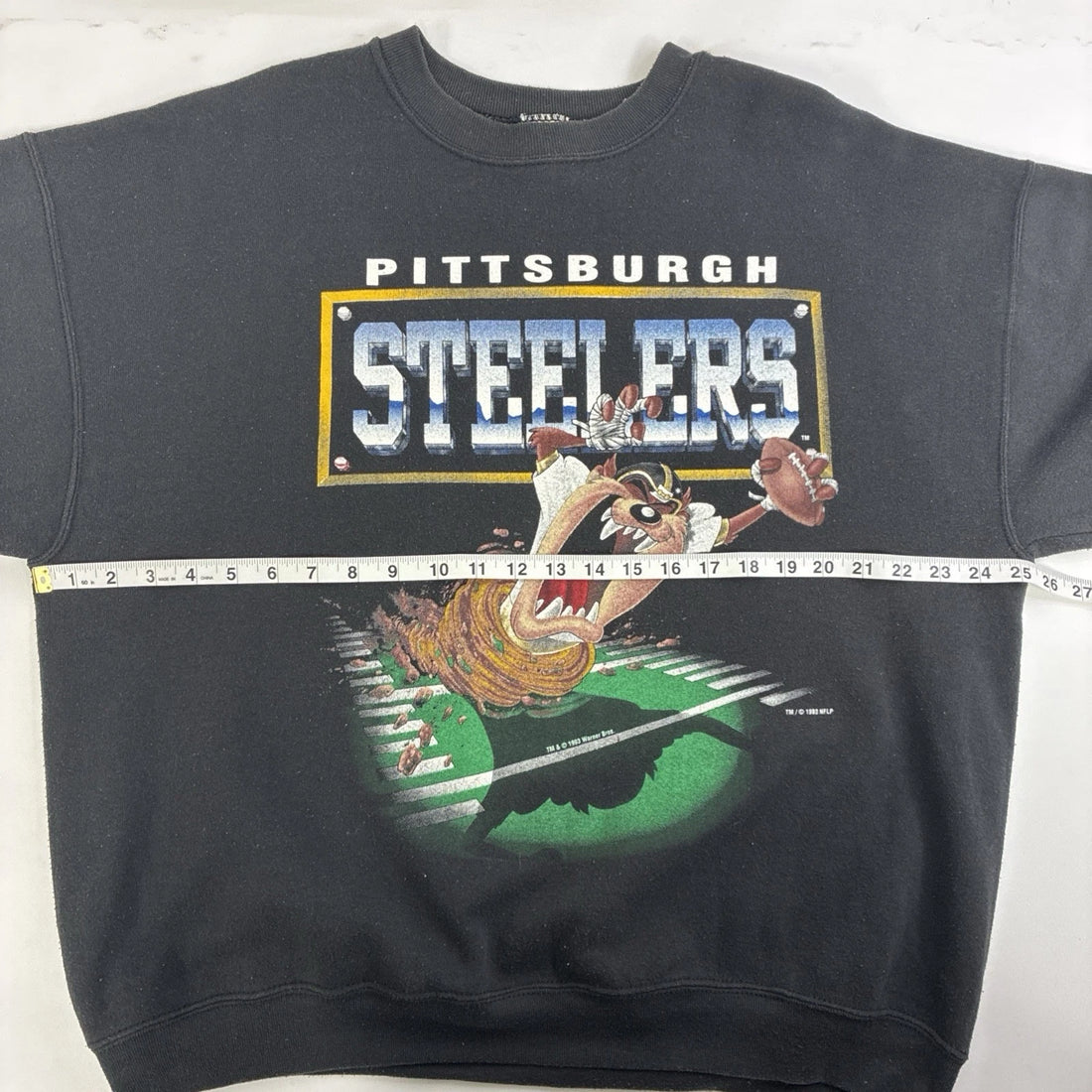 Vintage Pittsburgh Steelers Taz Crewneck Sweatshirt Size XL 1993 90s NFL