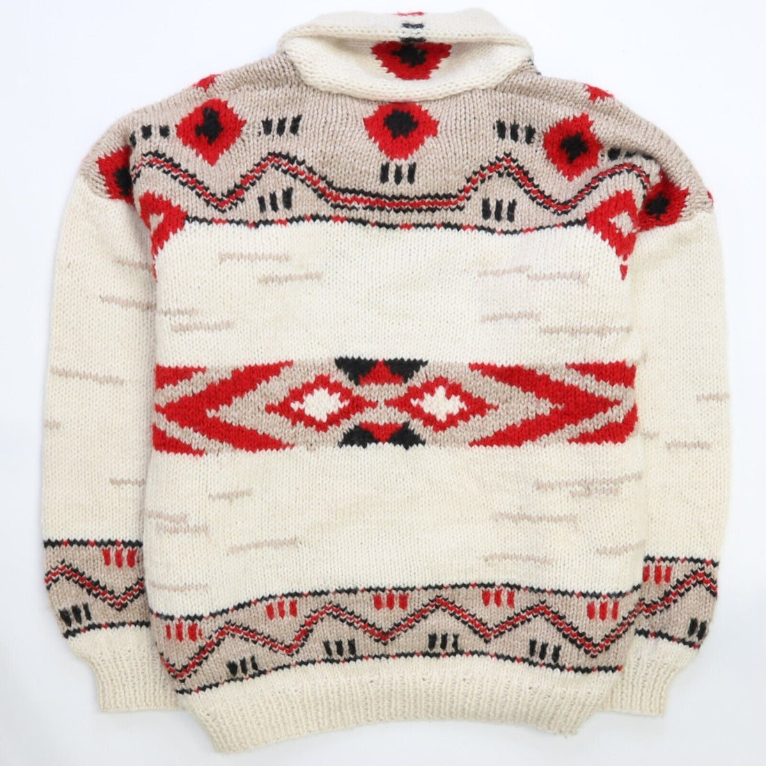 Vintage Aztec Western Wool Knit Pullover Jumper Sweater Size XL