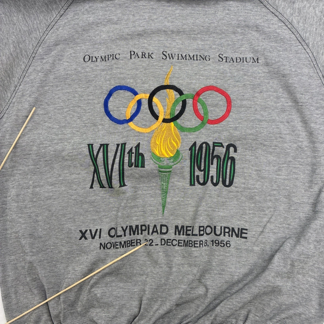 Vintage Adidas XVI Melbourne 1956 Olympics Swimming Stadium Sweatshirt Size XL