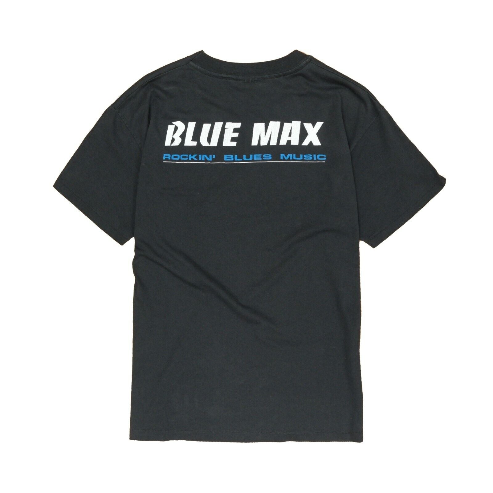 Vintage Blue Max Rockin Blues Music T-Shirt Size Large Black 90s