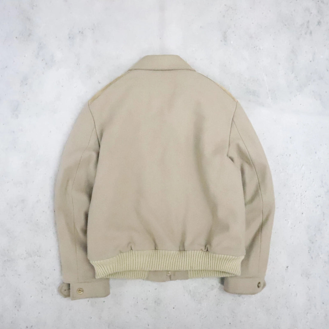 Vintage Sherpa Lined Wool Bomber Jacket Size Large
