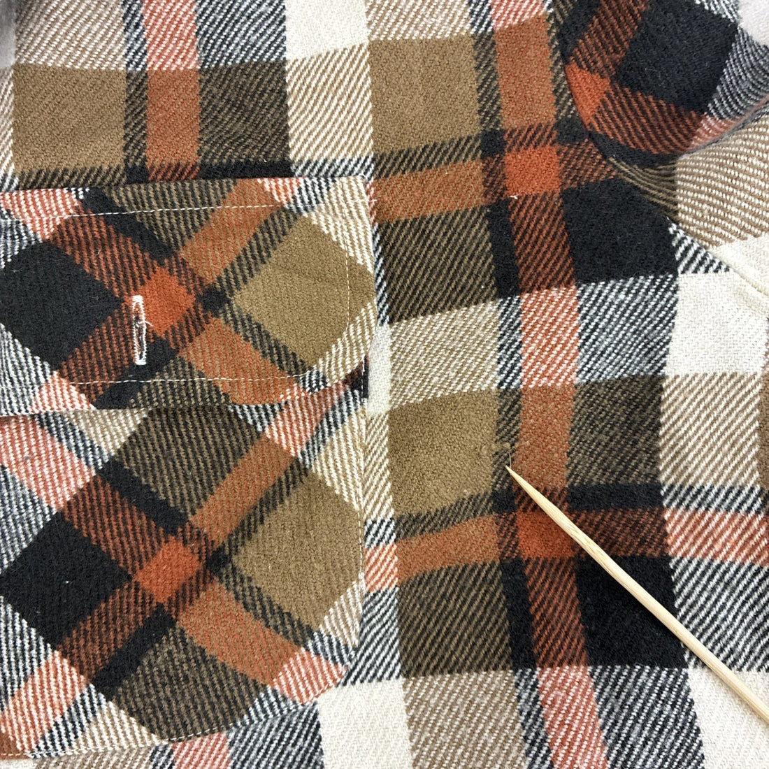 Vintage Button Up Shirt Size Large Plaid Brown