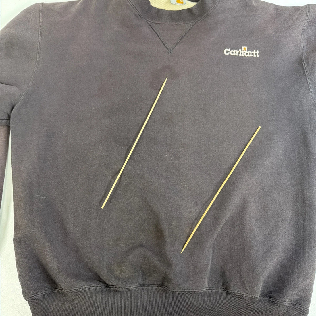 Vintage Carhartt Crewneck Sweatshirt Size XL Black Thermal Lined