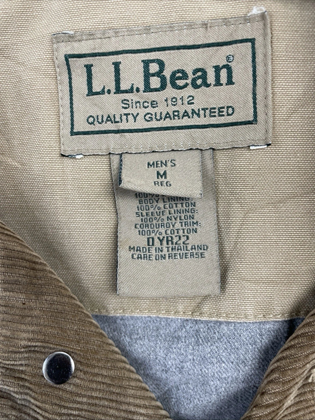L.L. Bean Trucker Jacket Size Medium Brown