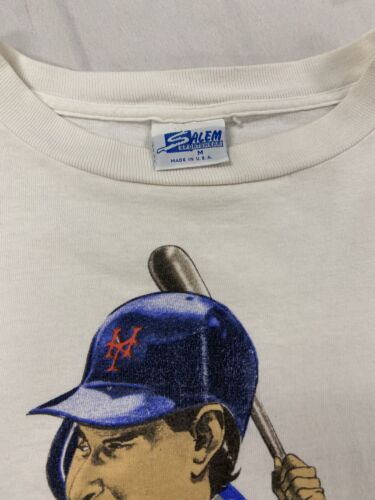 Vintage New York Mets Gregg Jefferies Caricature T-Shirt Size Medium 1989 80s
