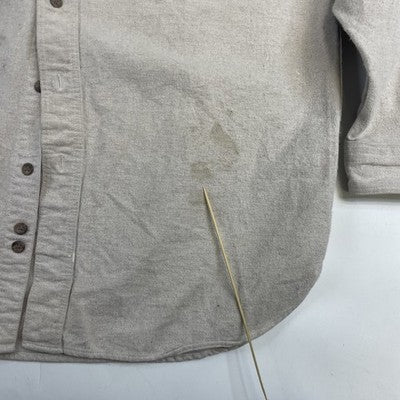 Vintage Eddie Bauer Button Up Shirt Size Large Beige