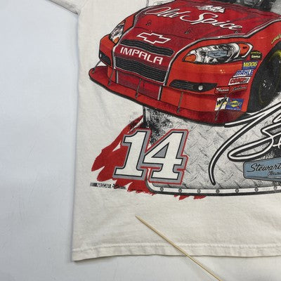 Vintage Tony Stewart Racing T-Shirt Size Large All Over Print NASCAR