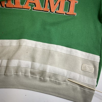 Vintage Miami Hurricanes Logo 7 Crewneck Sweatshirt Large 90s NCAA