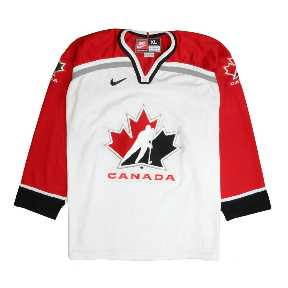 Vintage Team Canada Nike Hockey Jersey Size XL White IIHL