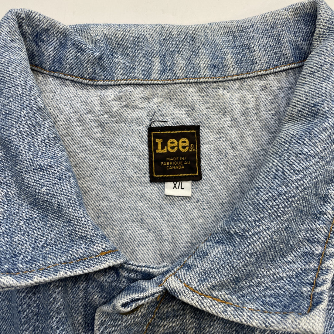 Vintage Lee Denim Vest Jacket Size XL Blue