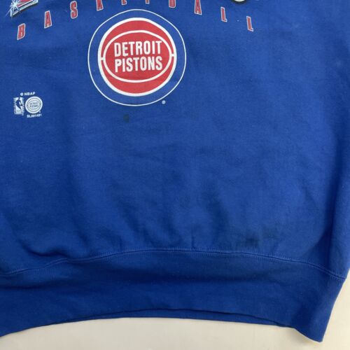 Vintage Detroit Pistons Basketball Crewneck Sweatshirt Size XL NBA