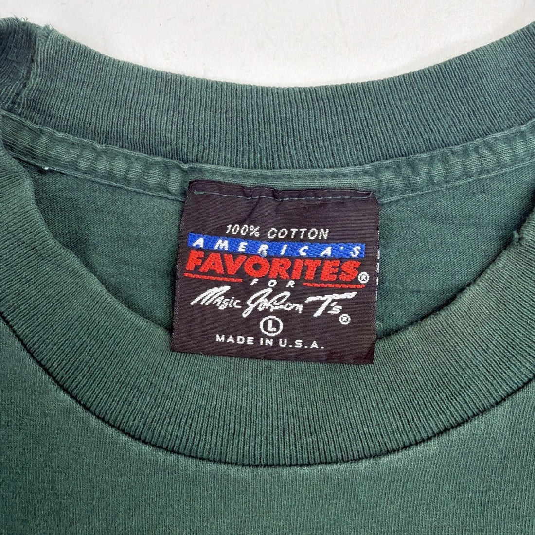 Vintage Green Bay Packers End Zone Magic Johnson Ts T-Shirt Large 90s NFL