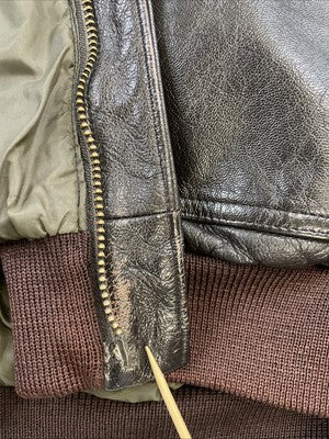 Vintage L.L. Bean Leather Bomber Jacket Size 2XL Tall Black