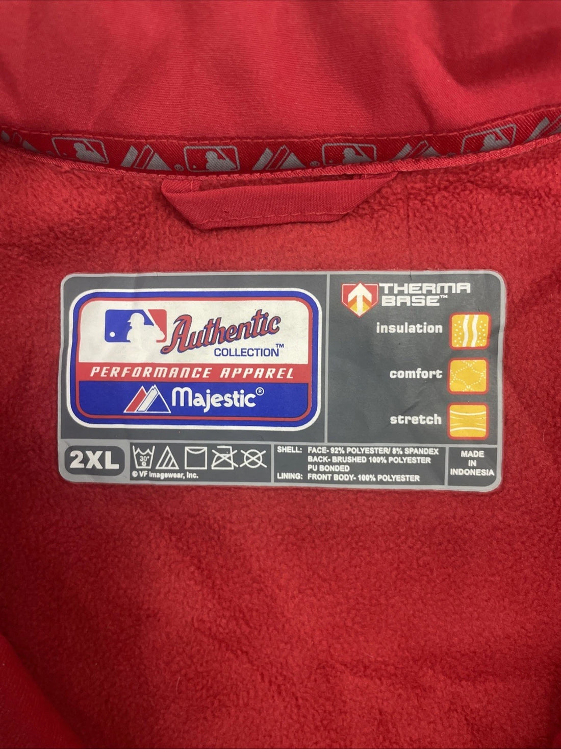 Boston Red Sox Majestic Dugout Bomber Track Jacket Size 2XL MLB
