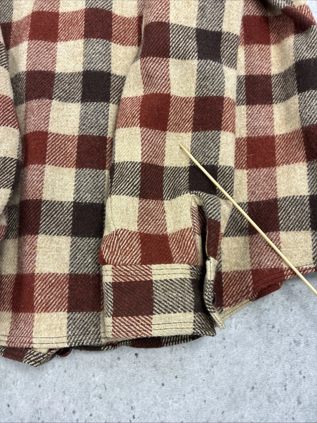 Vintage Wool Button Up Shirt Size XL