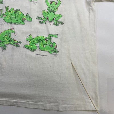 Vintage Frog Sex Positions T-Shirt Size XL All Over Print 90s