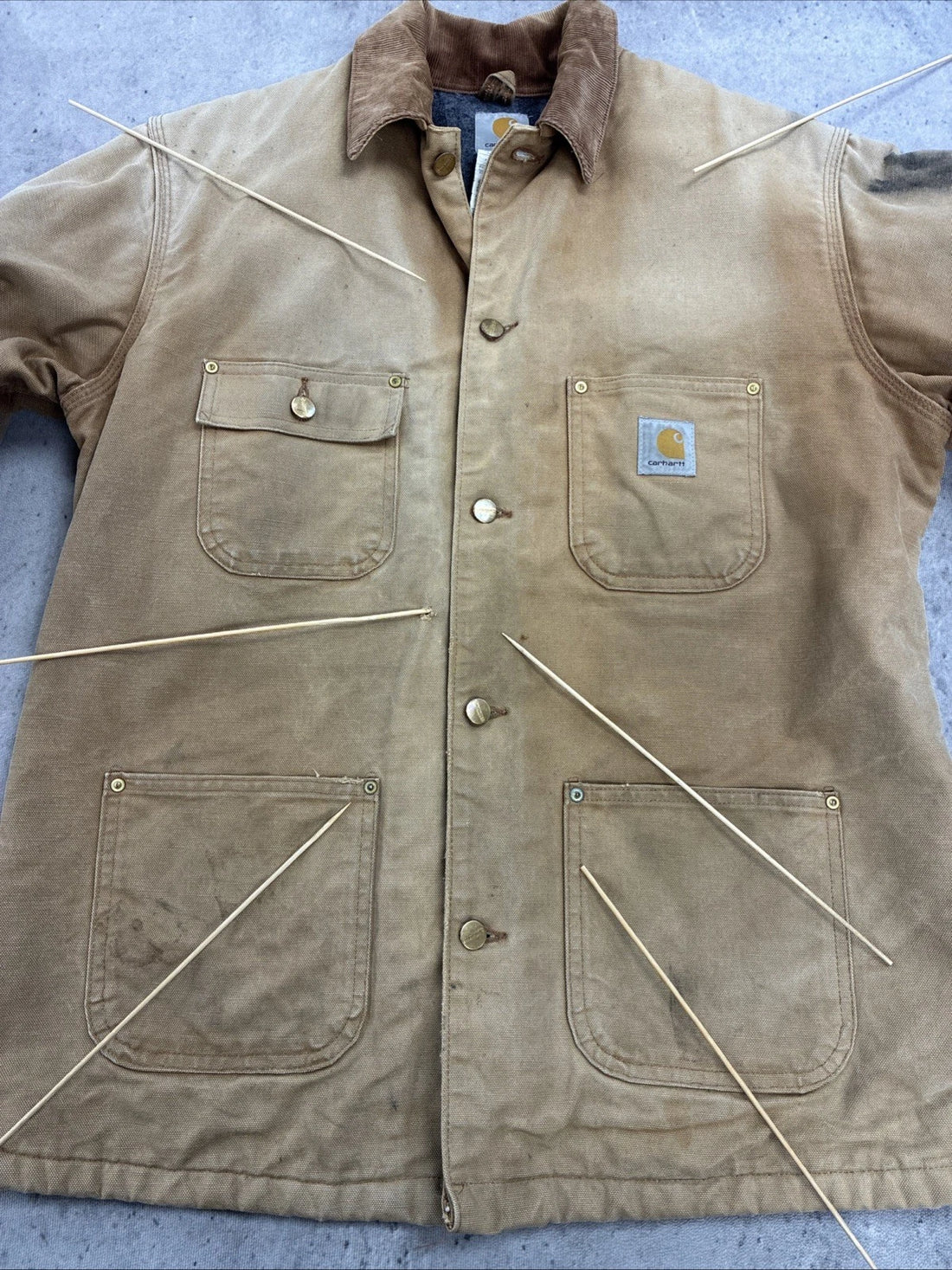 Carhartt Canvas Chore Coat Work Jacket Size 42