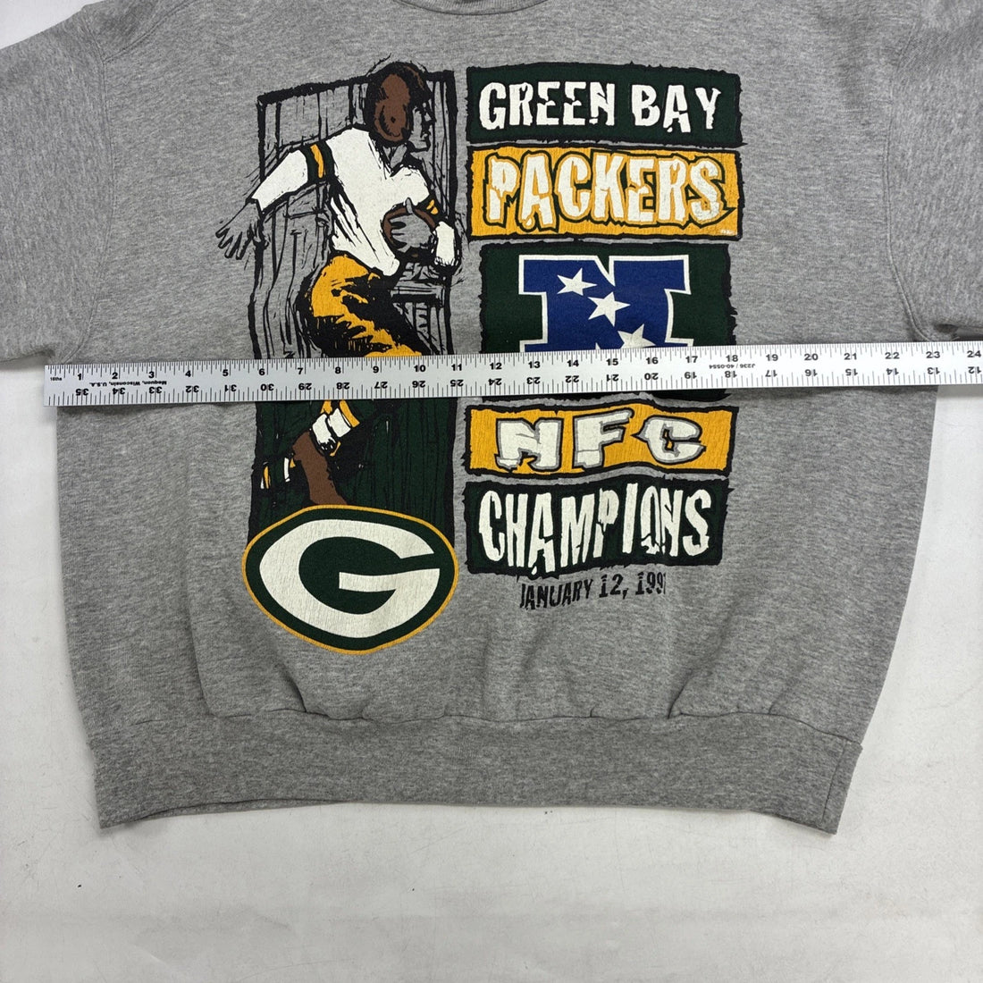 Vintage Green Bay Packers NFC Champs Starter Sweatshirt Size Large NFL
