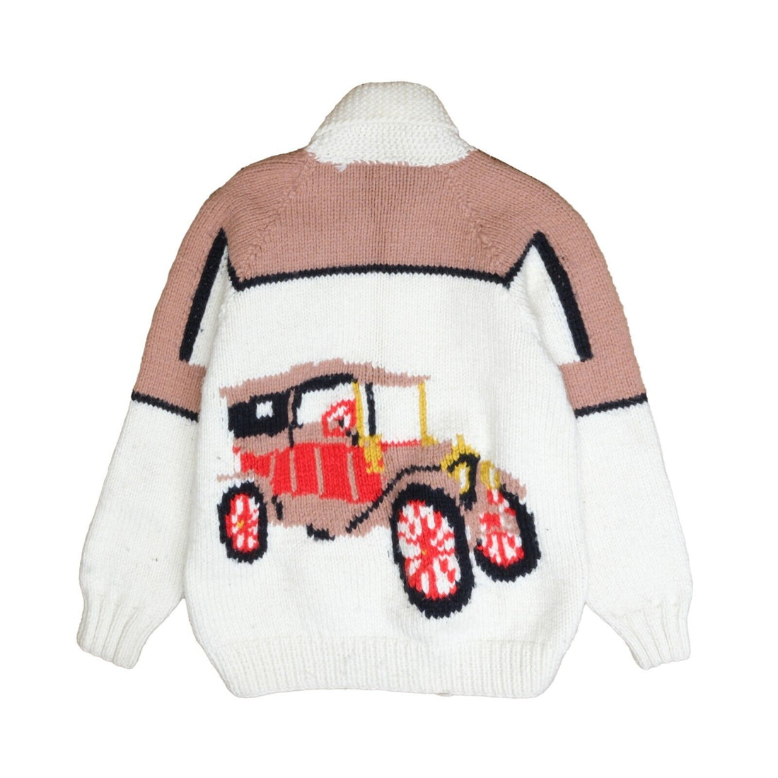Vintage Wagon Wool Knit Cowichan Cardigan Sweater Size Medium