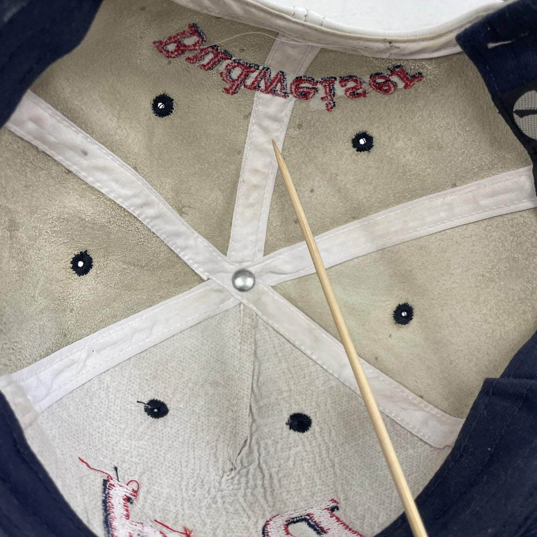 Vintage Budweiser Bud Beer Leather Hat Cap OSFA