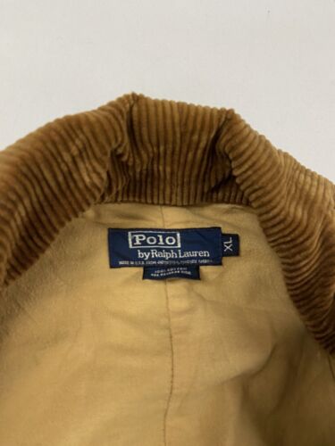 Vintage Polo Ralph Lauren Plaid Canvas Field Coat Size XL Fireman