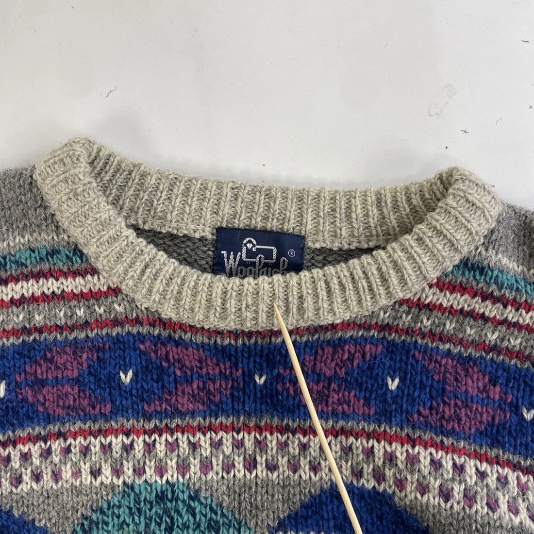 Vintage Woolrich Western Aztec Wool Knit Crewneck Sweater Size Medium