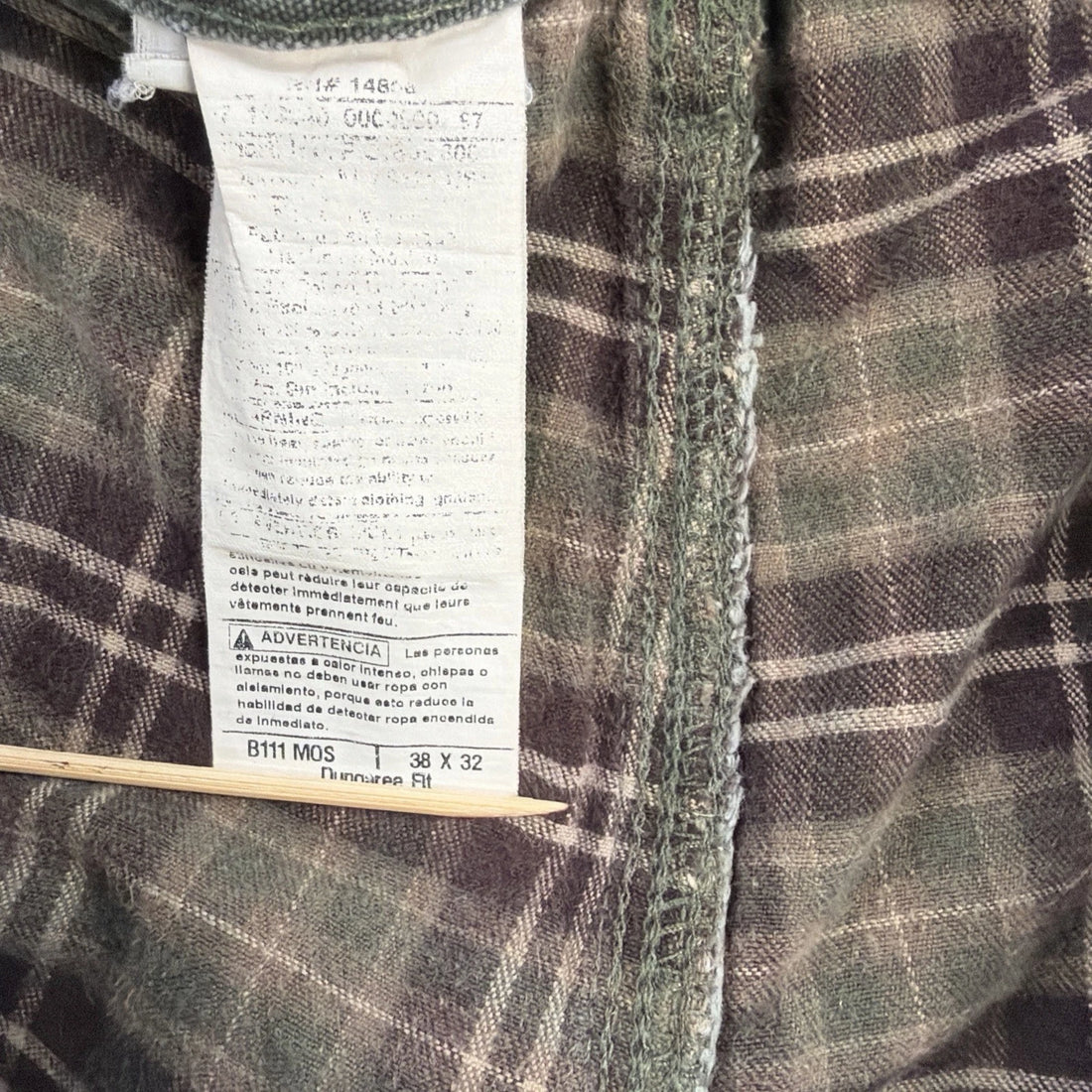 Vintage Carhartt Canvas Carpenter Work Pants 38 X 32 Flannel Lined B1111 MOS