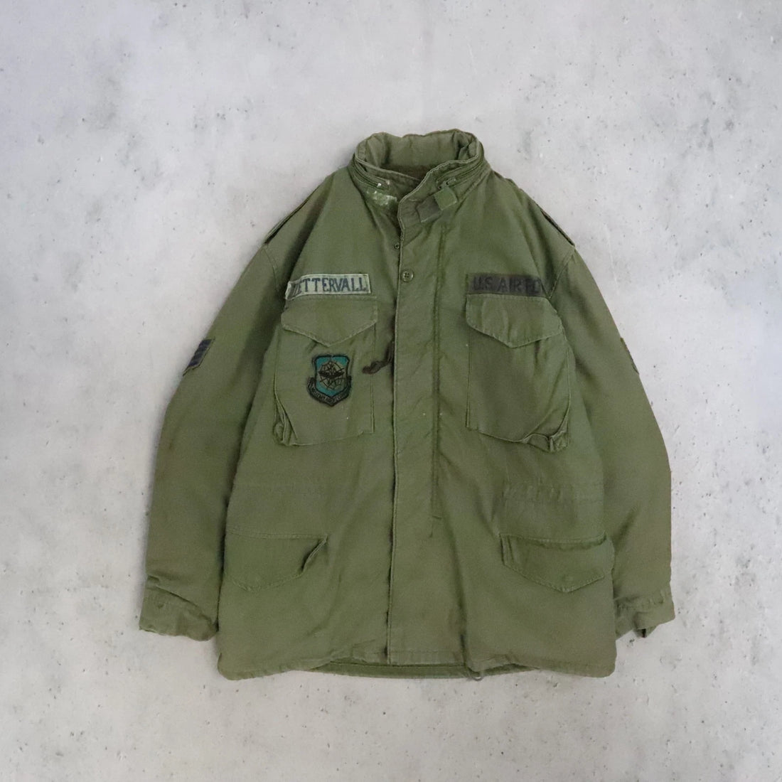 Vintage USAF OG 107 Military Field Coat Jacket Size Medium
