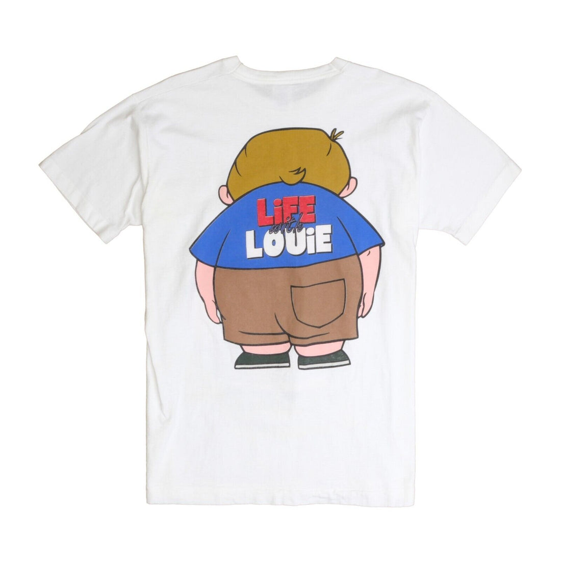 Vintage Life With Louie T-Shirt Large Cartoon Double Sided TV Promo 1996 90s