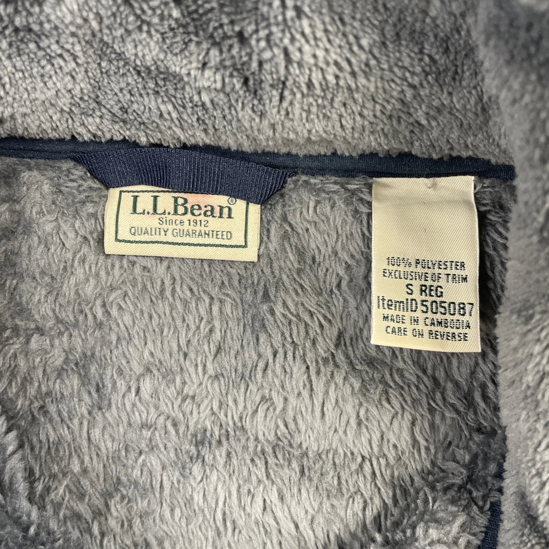 L.L. Bean Fleece Jacket Size Small Gray