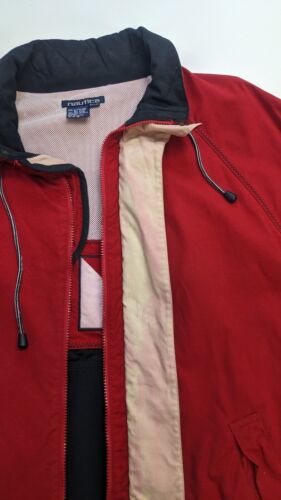 Vintage Nautica Light Sailing Jacket Size XL Red