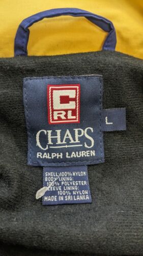 Vintage Chaps Ralph Lauren Windbreaker Light Jacket Size Large