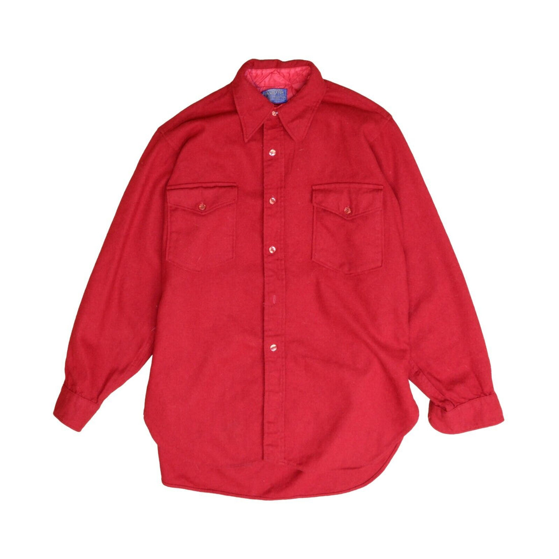 Vintage Pendleton Wool Button Up Field Shirt Size 16 Red