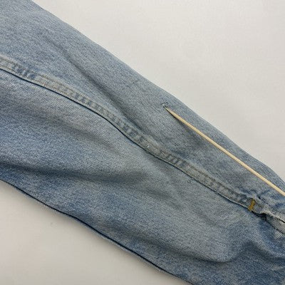 Vintage Lee Denim Trucker Jacket Size 44 Large Blanket Lined