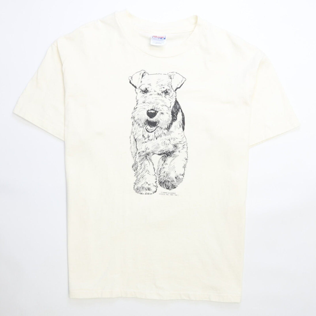 Vintage Schnauzer Terrier Dog T-Shirt Size XL Double Sided 90s