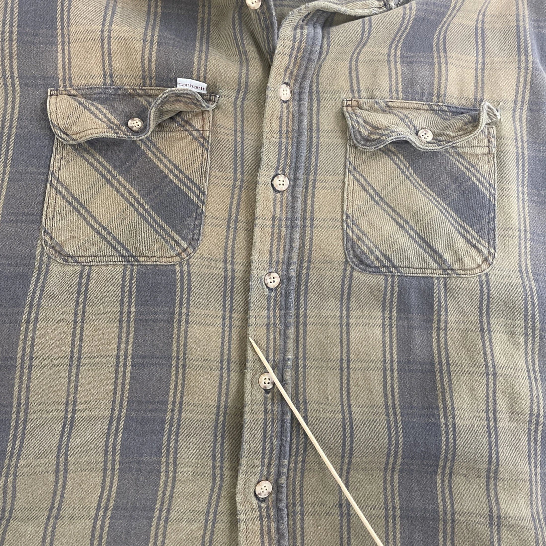 Vintage Carhartt Rugged Button Up Shirt Size XL Plaid