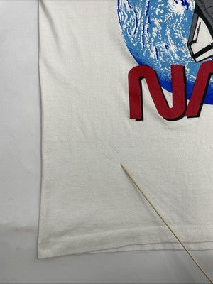 Vintage NASA Space T-Shirt Size XL White 90s