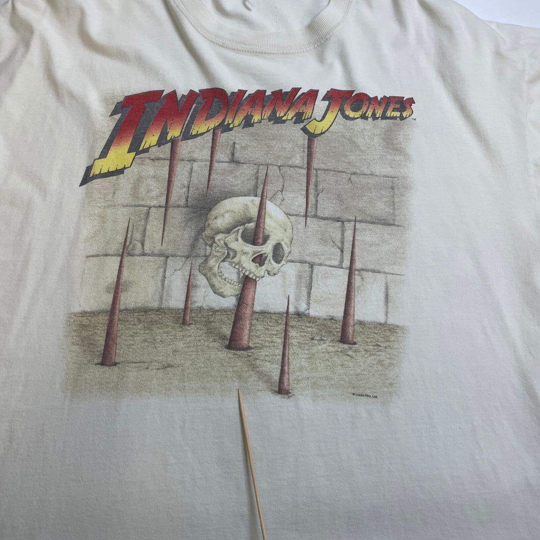 Vintage Indiana Jones T-Shirt Size XL Movie Promo