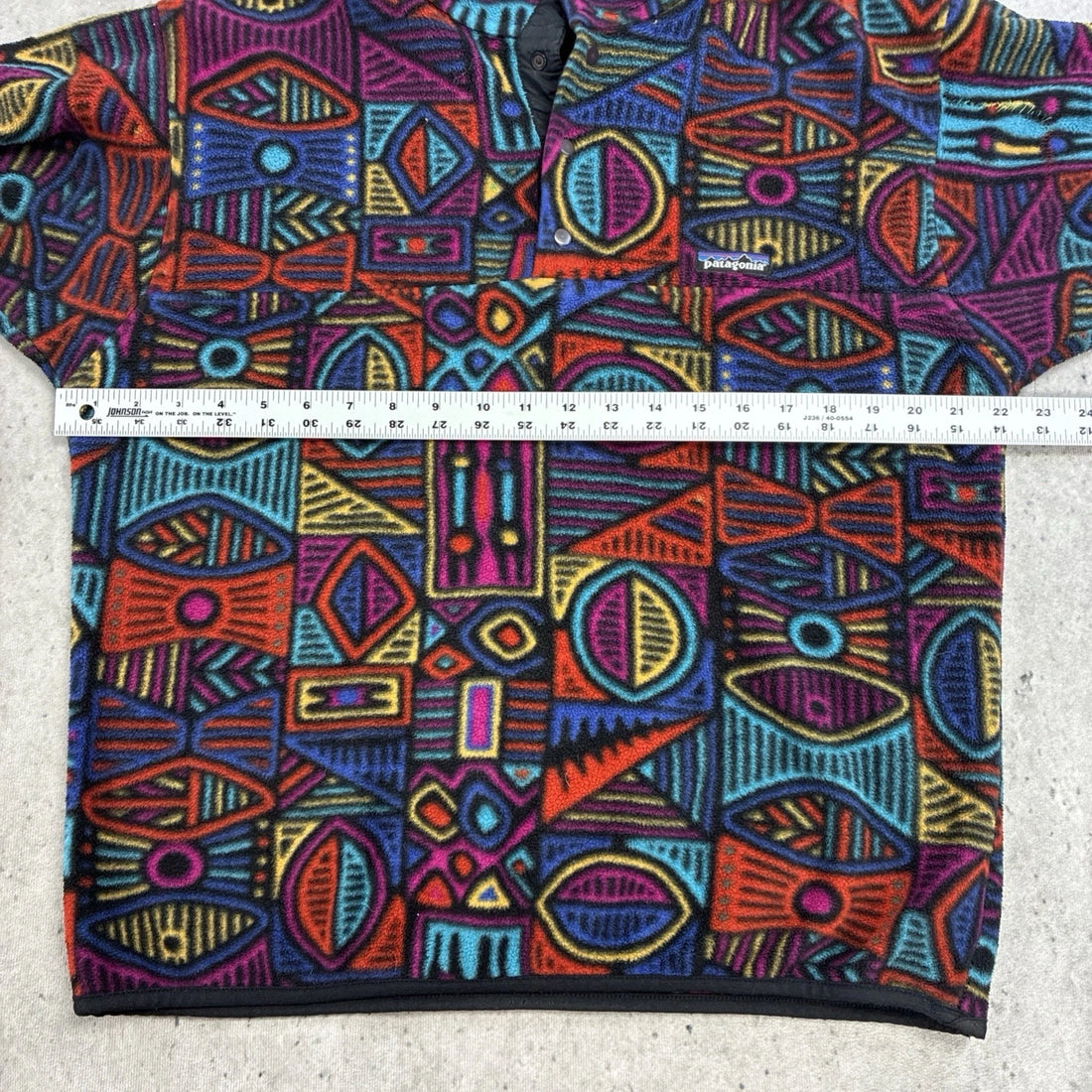 Vintage Patagonia Aztec Aboriginal Synchilla Snap T Fleece Jacket Medium 90s